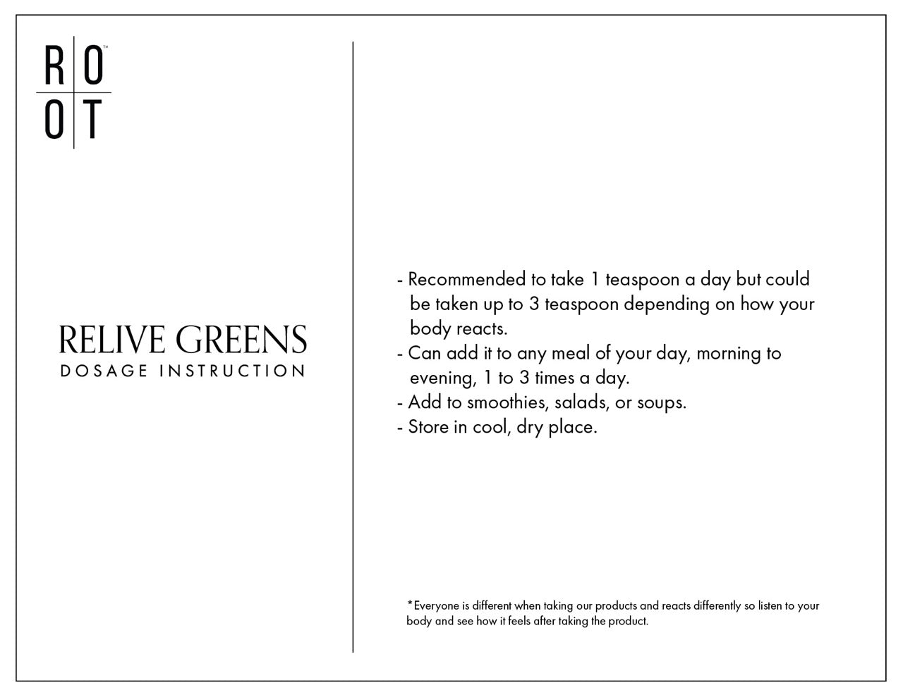RELIVE GREENS