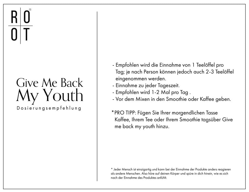 GIVE ME BACK MY YOUTH