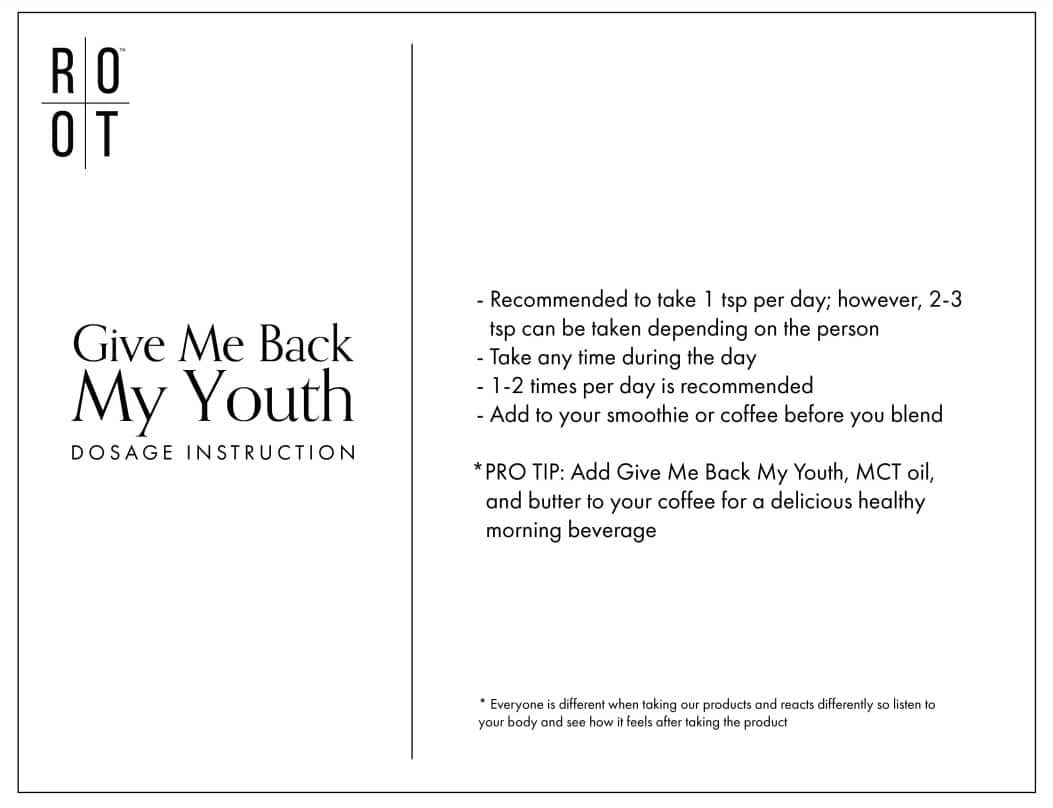 GIVE ME BACK MY YOUTH